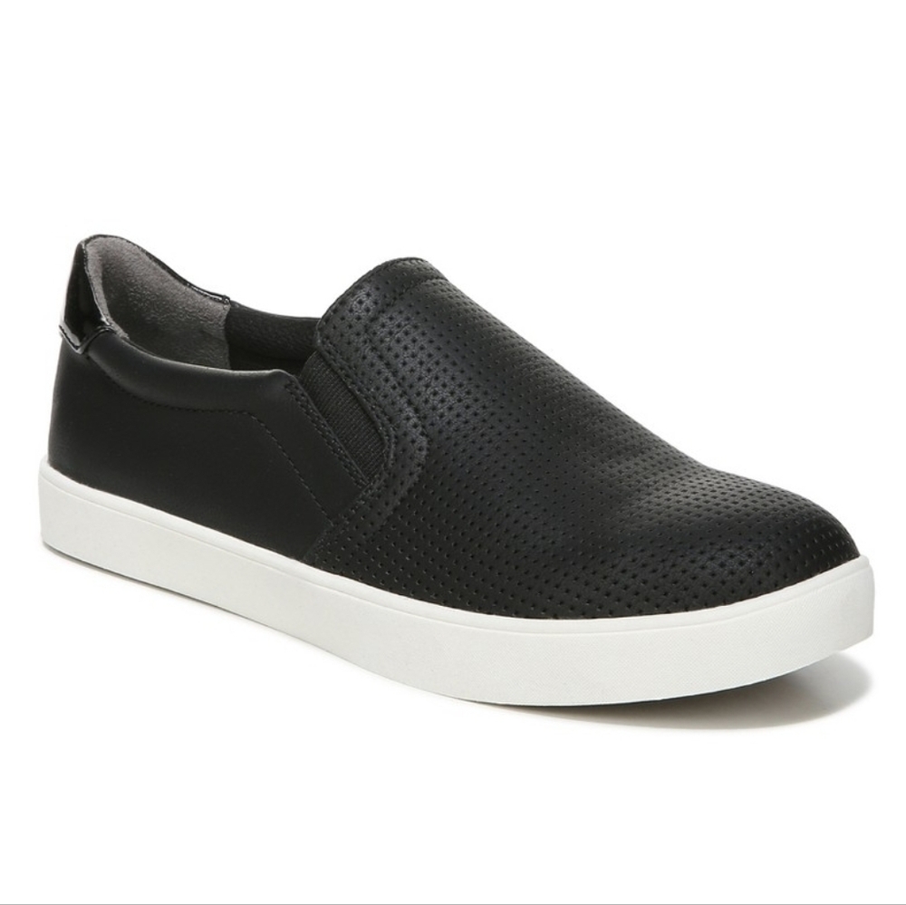 Dr. Scholl's Women's Black Perforated Slip-On Sneakers